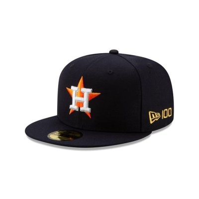 Black Houston Astros Hat - New Era MLB Team Color 59FIFTY Fitted Caps USA2139784